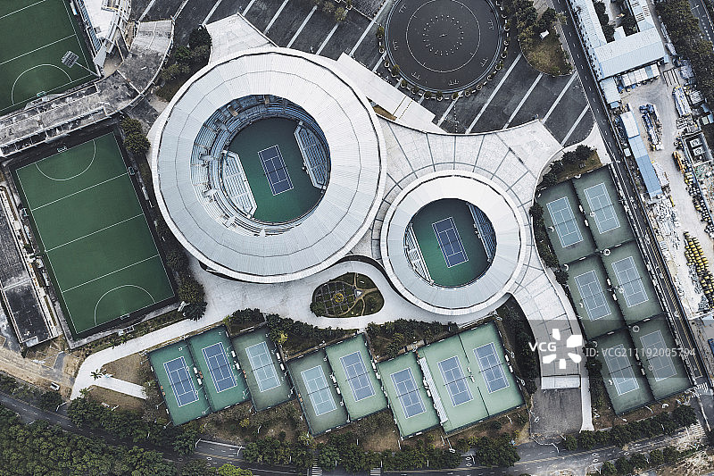 广东奥林匹克体育中心 奥体网球中心 航拍图片素材