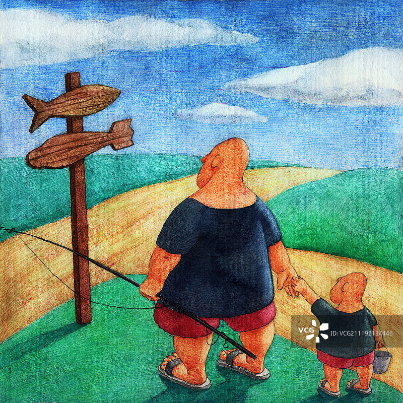 画里有话之路标图片素材