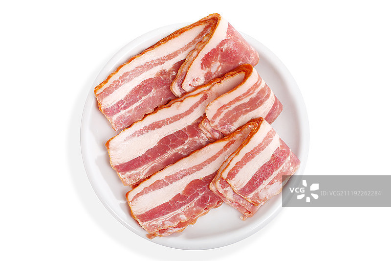 一盘生培根图片素材