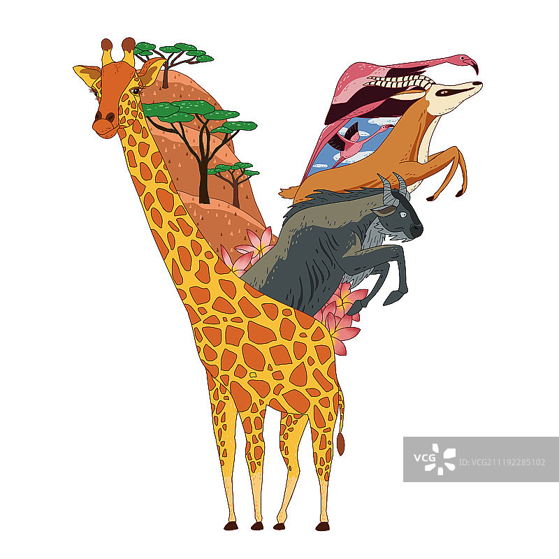 Y形状的肯尼亚元素图片素材