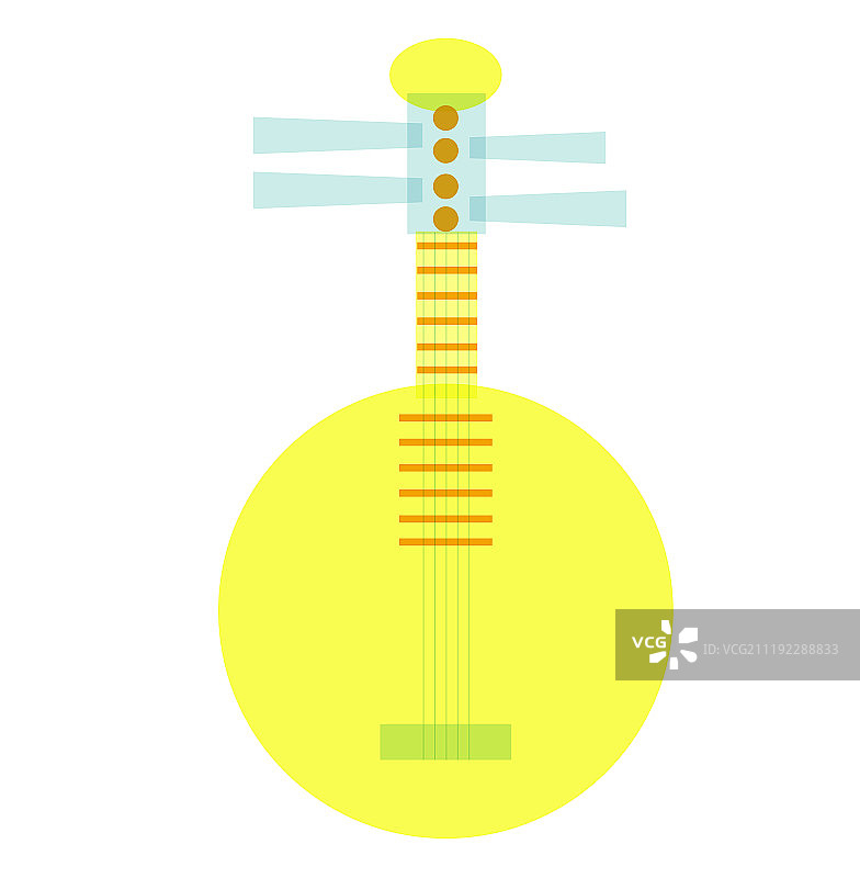矢量现代抽象中式东方乐器图片素材