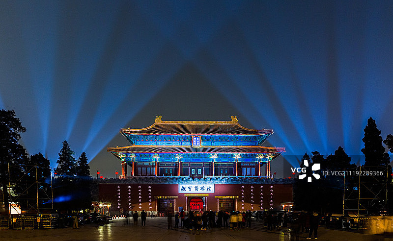 紫禁城灯光秀图片素材