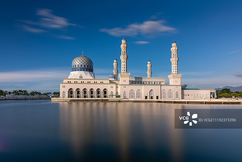 马来西亚沙巴水上清真寺图片素材