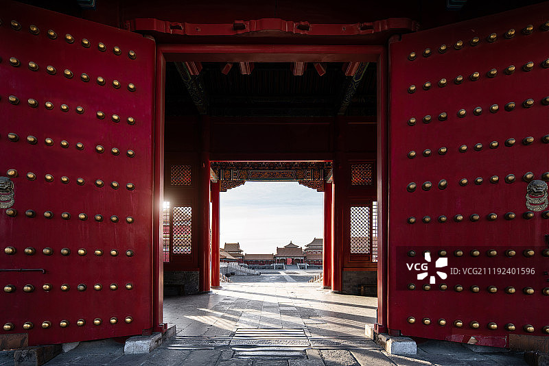 北京故宫博物院宫门图片素材