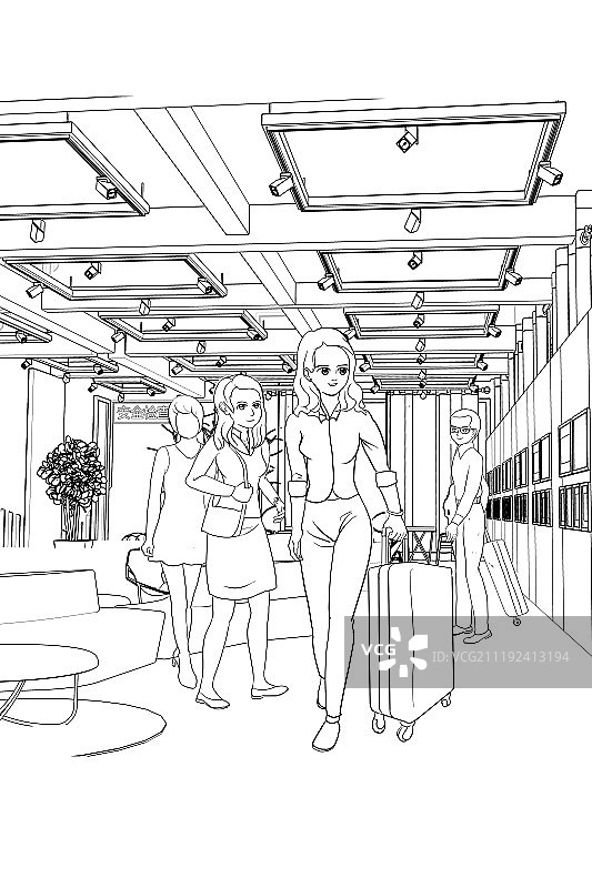 机场相遇图片素材