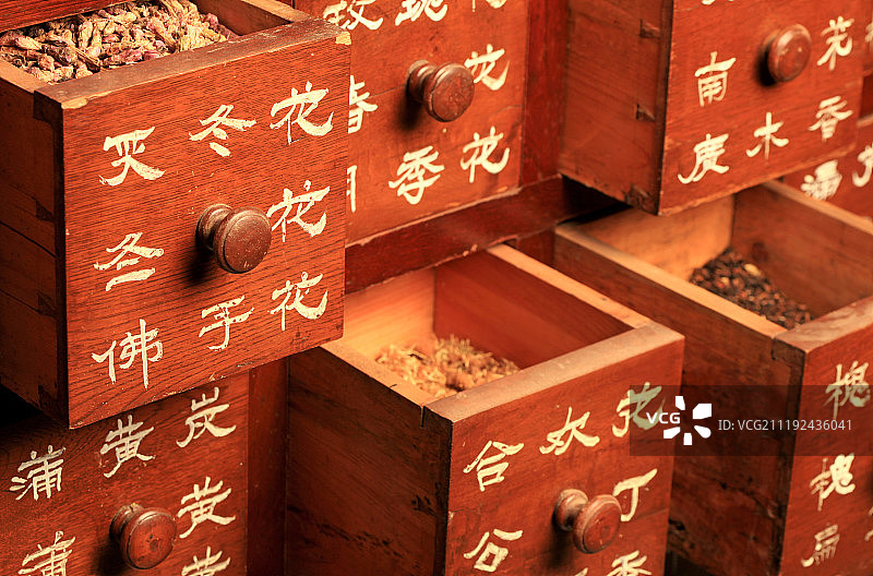 中医药方小景图片素材