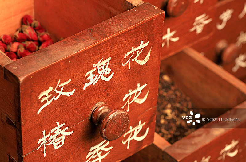 中医药方小景图片素材