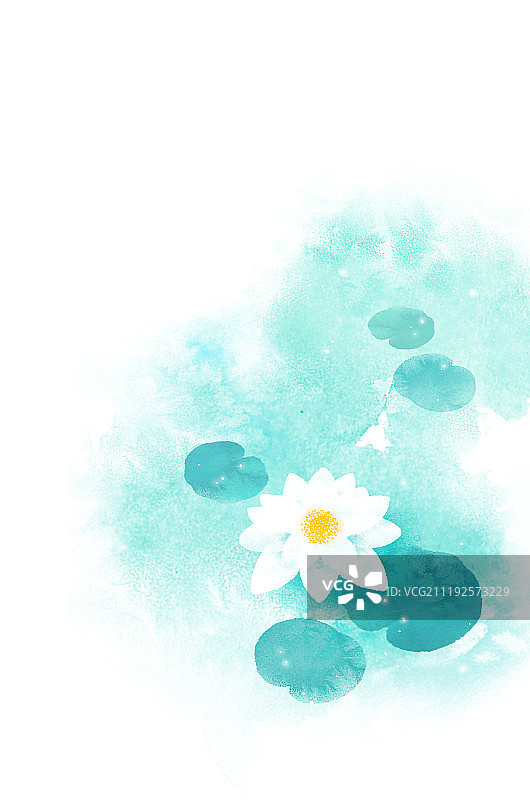 佛诞节，水彩莲花图片素材