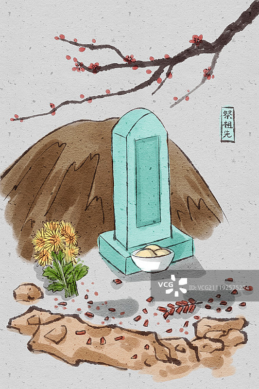 中国风上坟背景图片素材