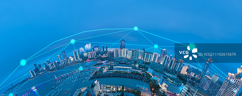 科技智慧城市概念图片素材