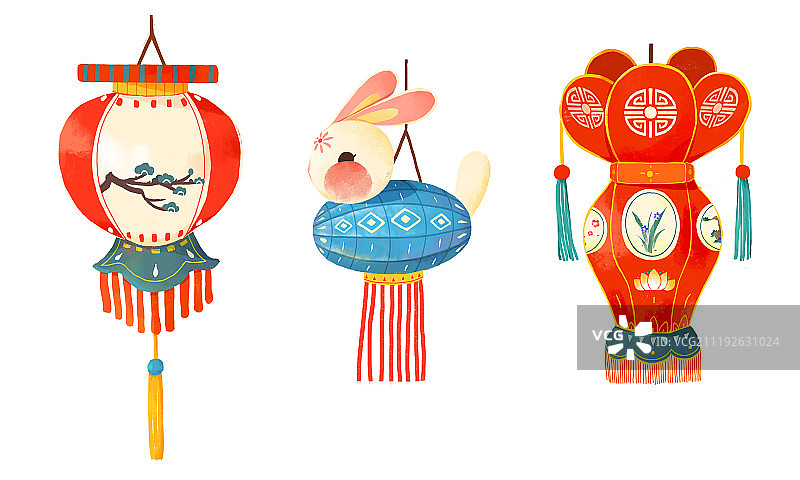 彩色纸灯笼素材图片素材