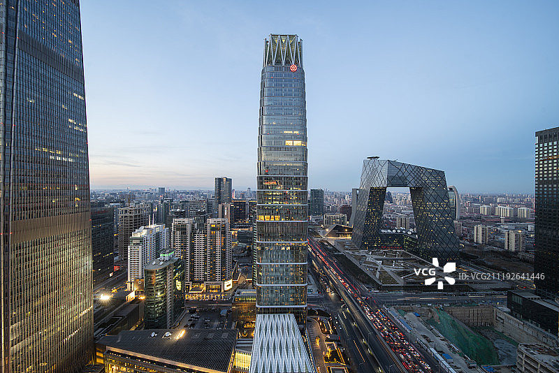 北京CBD天际线图片素材