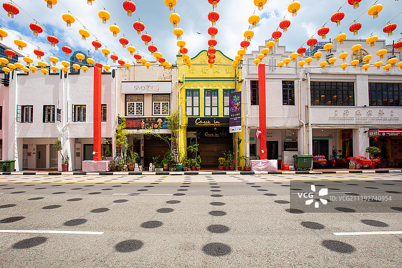 新加坡唐人街牛车水图片素材