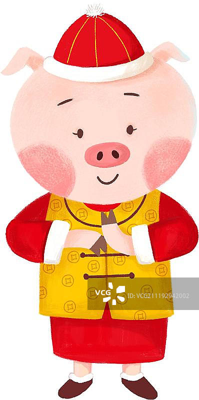 拜年的小猪图片素材