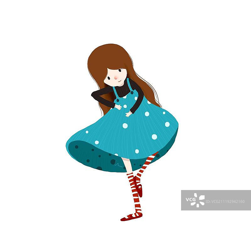 在跳舞的小女孩图片素材