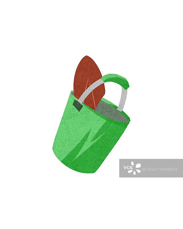 小清新绿色水桶图片素材