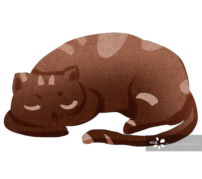 小清新可爱黑猫睡觉图片素材