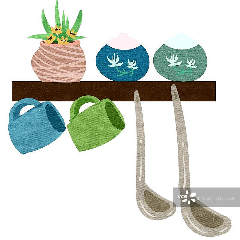 小清新厨房家居收纳装饰图片素材