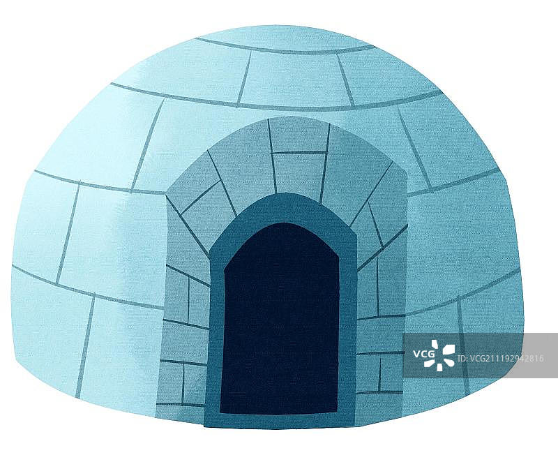 小清新爱斯基摩冰屋图片素材