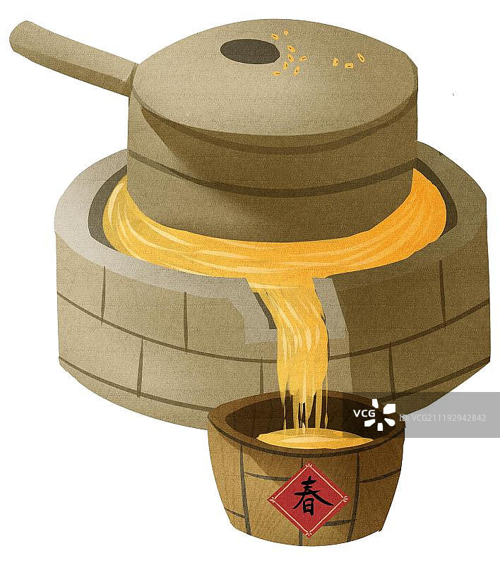 小清新磨豆腐用具图片素材