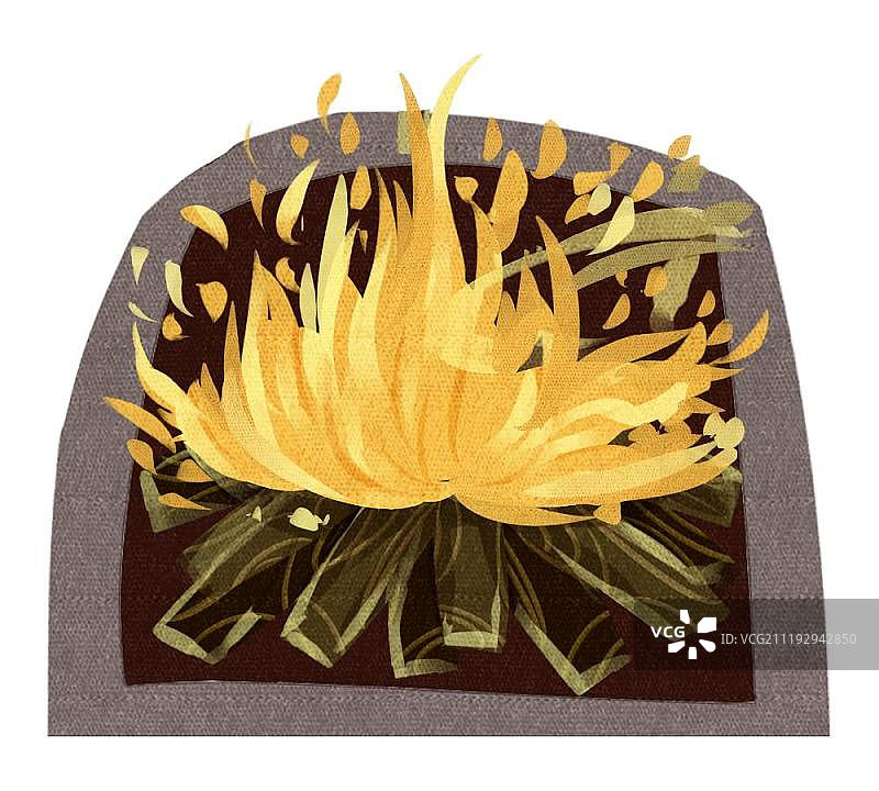 小清新火堆图片素材