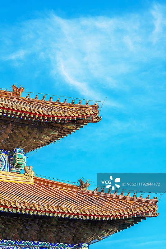 北京劳动人民文化宫屋檐图片素材