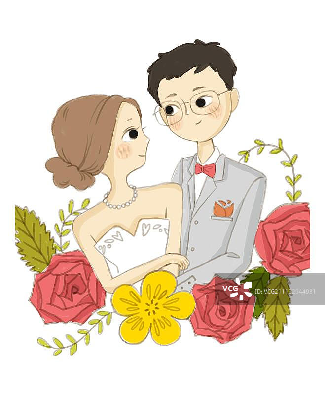 结婚新人图片素材