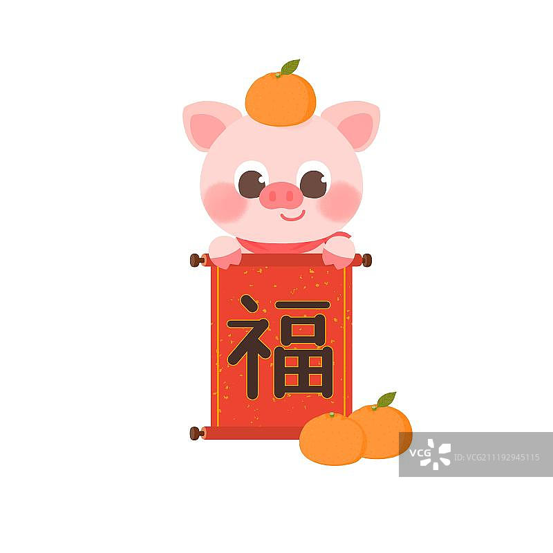 福气猪图片素材