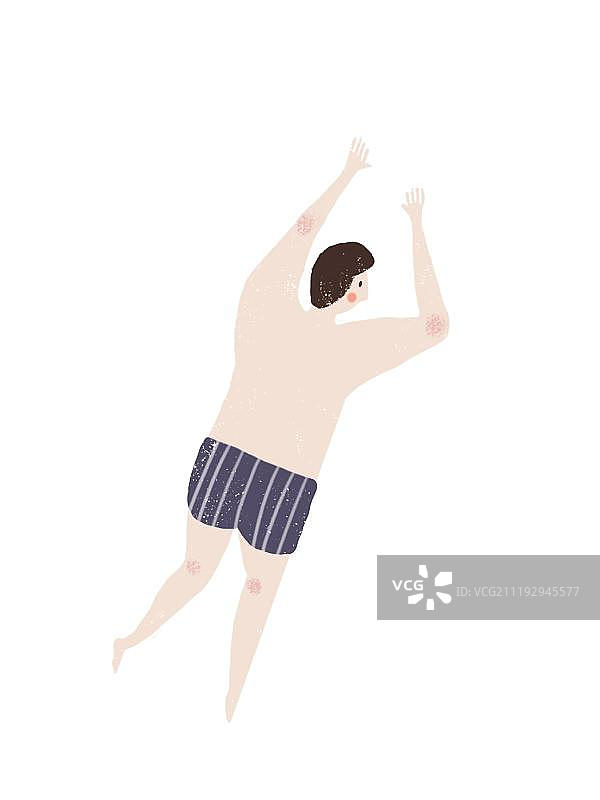 游泳的男性图片素材