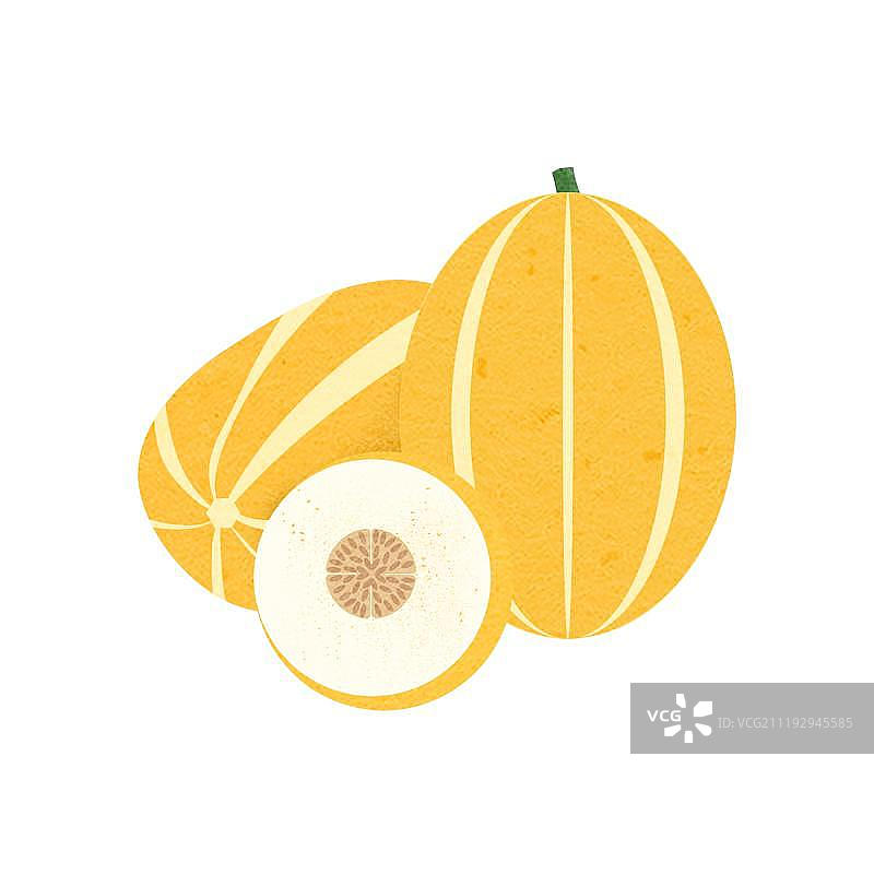 新鲜的黄色甜瓜图片素材