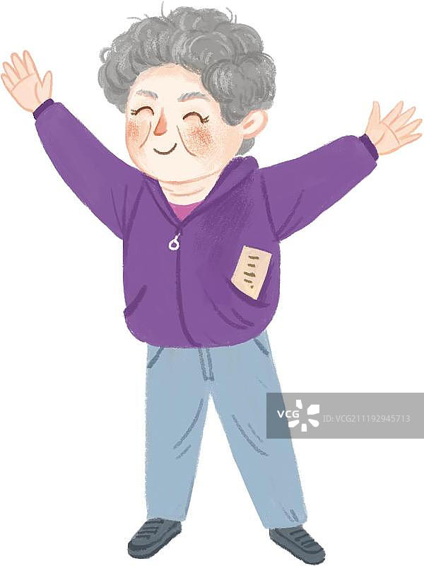 欢呼的大妈图片素材