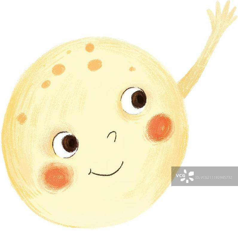 打招呼的月亮图片素材