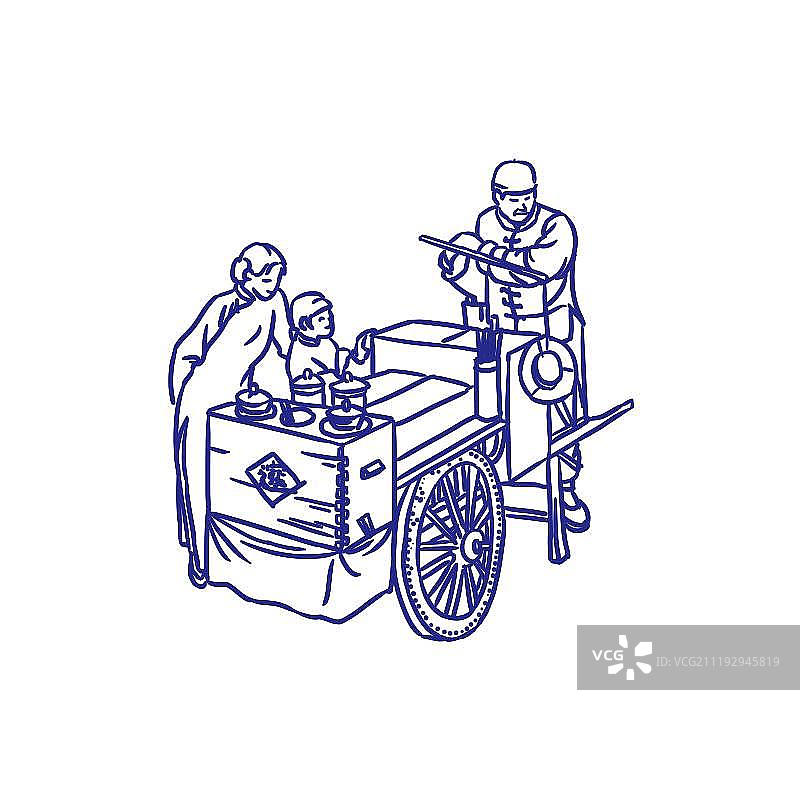 民间传统市集买卖的人物图片素材