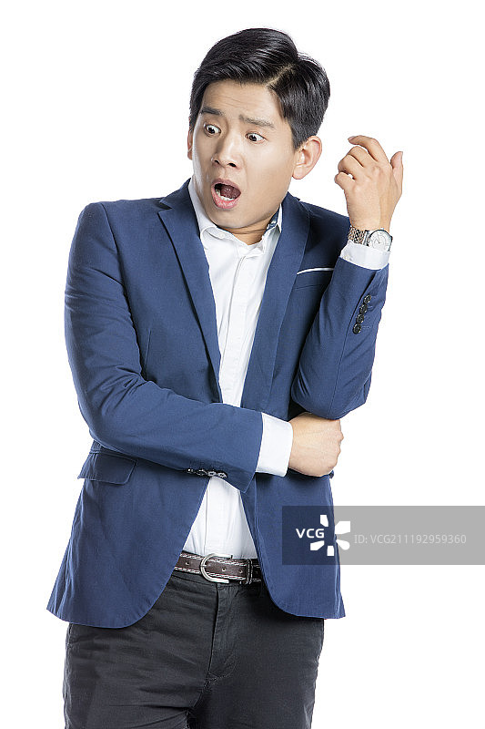 惊恐的商务男士图片素材