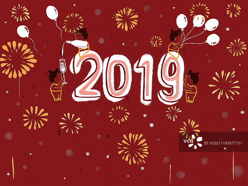 新年系列之盛放的焰火图片素材