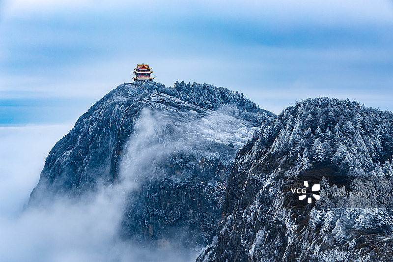 四川峨眉山冬韵图片素材