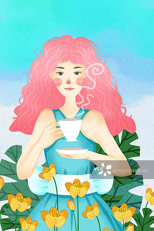 小清新文艺女人节图片素材