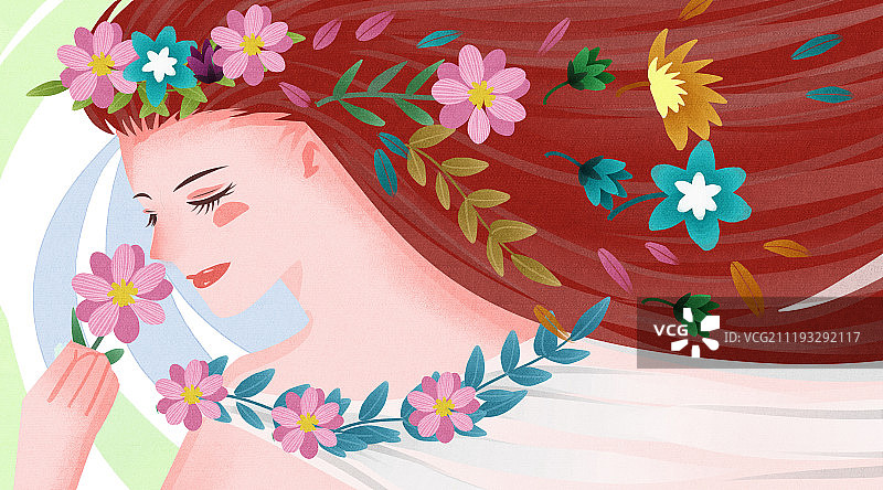 小清新文艺女人节图片素材