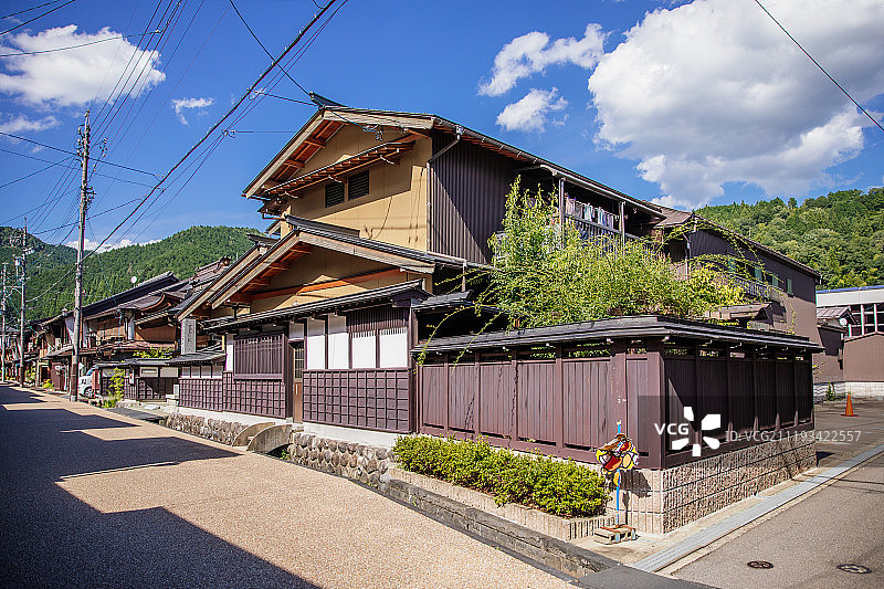 日本小镇传统建筑图片素材