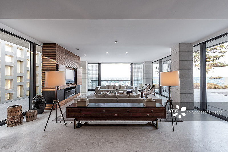 日本海景别墅图片素材