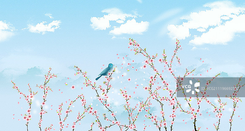 春天的桃花图片素材