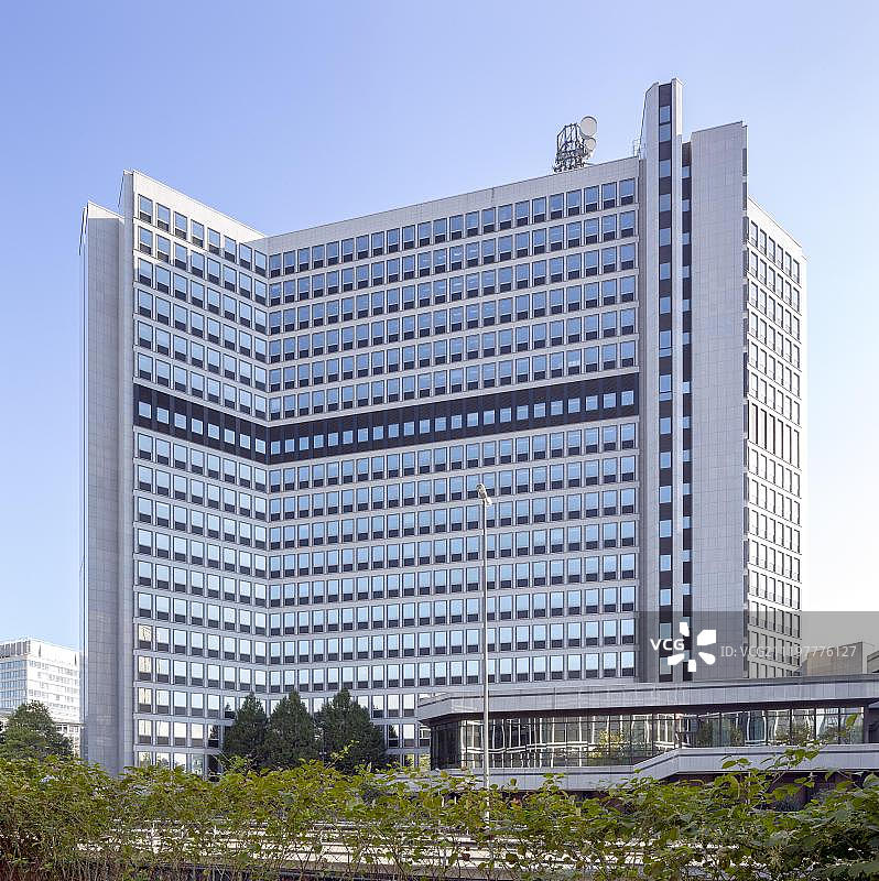 莱茵-威斯特伐利亚电力公司行政大楼，埃森，鲁尔区，北莱茵-威斯特伐利亚，德国，欧洲图片素材