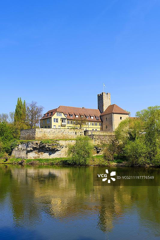 城堡格拉芬堡，Lauffen am Neckar, Baden-Wurttemberg，德国，欧洲图片素材