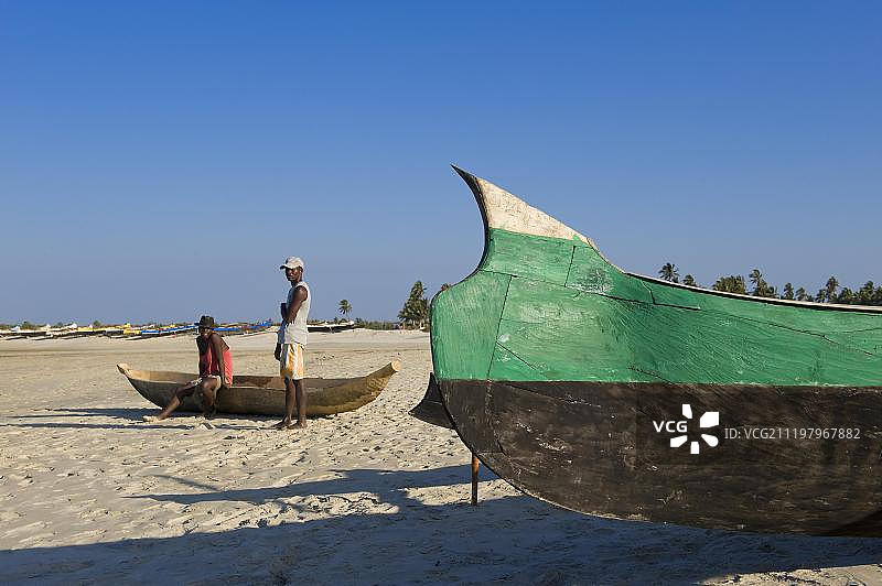 马达加斯加莫隆达瓦的渔船图片素材