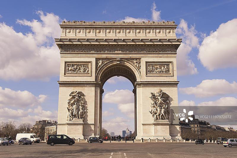 法国巴黎凯旋门（戴高乐广场）图片素材