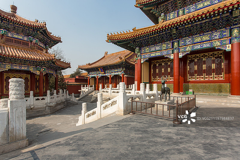 景山公园里的寿皇殿图片素材