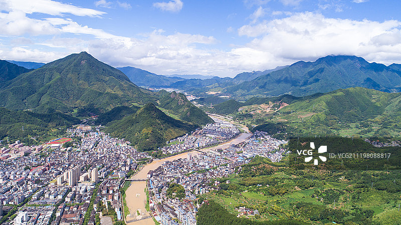 浙江丽水庆元县城图片素材