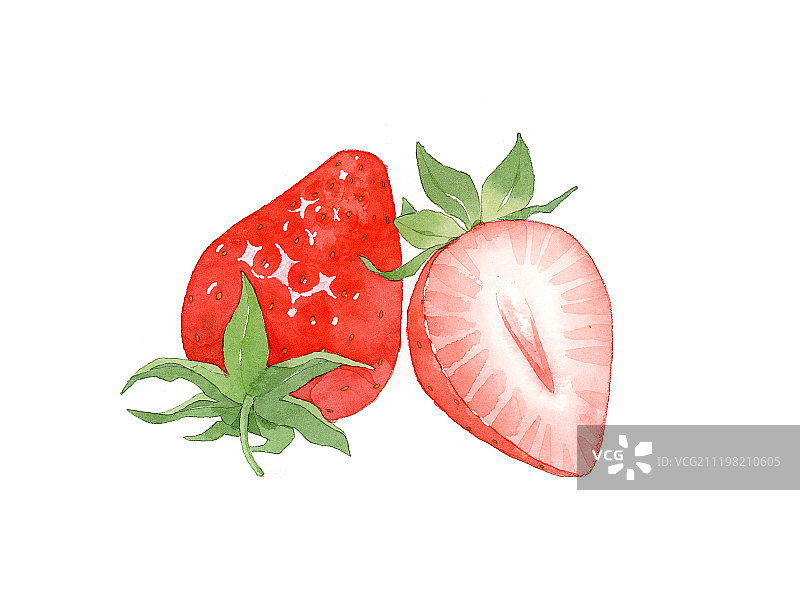 看见水果系列插画草莓图片素材