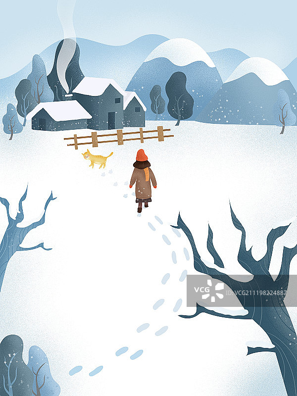 冬天女孩图片素材