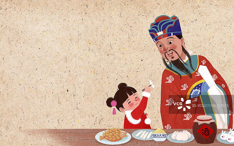 新年年俗之送灶君图片素材